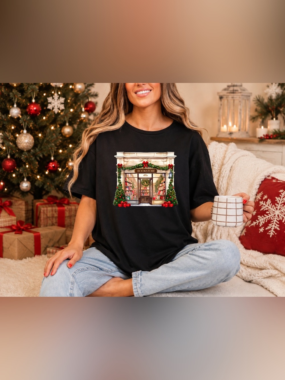 Christmas Bookstore T-Shirt